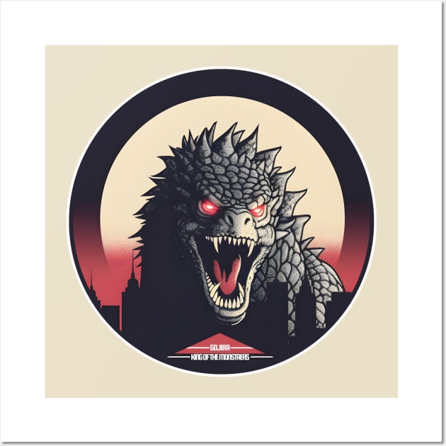 Gojira - ゴジラ Wall Art by My Geeky Tees - T-Shirt Designs